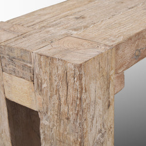 Mercana McArthur Handcrafted Rustic Bench for Entryways and Living Spaces with Timeless Charm and Durability 71035