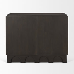 Mercana Wagner Accent Cabinet - Elegant Solid Wood Storage with Arched Design for Stylish Home Organization 71040