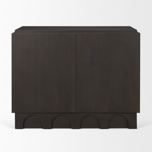 Mercana Wagner Accent Cabinet - Elegant Solid Wood Storage with Arched Design for Stylish Home Organization 71040