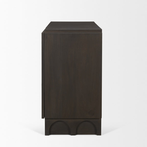 Mercana Wagner Accent Cabinet - Elegant Solid Wood Storage with Arched Design for Stylish Home Organization 71040