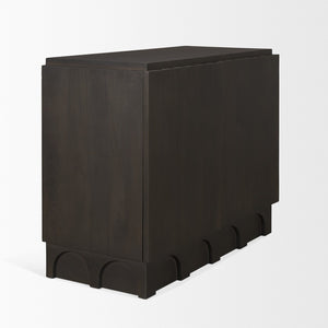 Mercana Wagner Accent Cabinet - Elegant Solid Wood Storage with Arched Design for Stylish Home Organization 71040