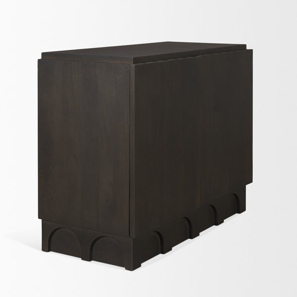 Mercana Wagner Accent Cabinet - Elegant Solid Wood Storage with Arched Design for Stylish Home Organization 71040