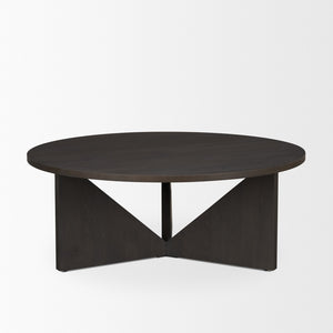 Mercana Tarro Solid Mango Wood Coffee Table with Unique Triangle Legs - Modern Centerpiece for Any Room 71006