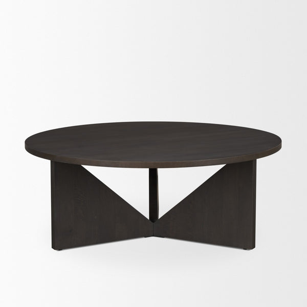 Mercana Tarro Solid Mango Wood Coffee Table with Unique Triangle Legs - Modern Centerpiece for Any Room 71006