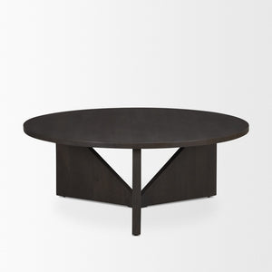 Mercana Tarro Solid Mango Wood Coffee Table with Unique Triangle Legs - Modern Centerpiece for Any Room 71006