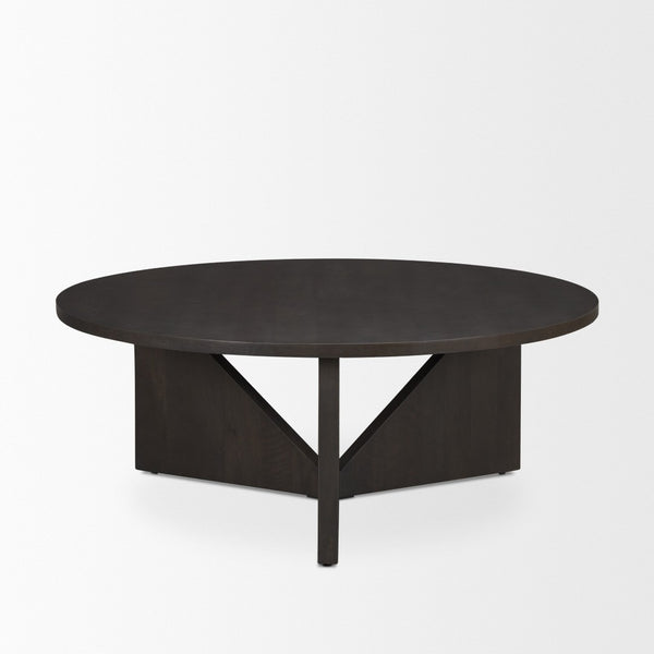Mercana Tarro Solid Mango Wood Coffee Table with Unique Triangle Legs - Modern Centerpiece for Any Room 71006