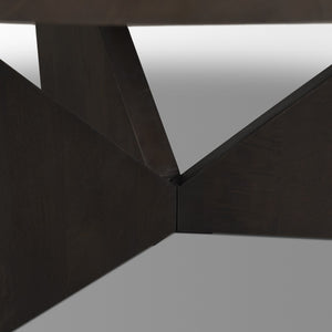 Mercana Tarro Solid Mango Wood Coffee Table with Unique Triangle Legs - Modern Centerpiece for Any Room 71006