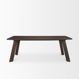 Mercana Welborn 84" Dark Brown Wood Rectangular Dining Table Medium Dark Brown | 84" | Wood Wood 71041-ab