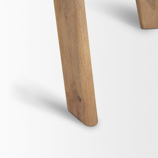 Mercana Welborn Rectangular Dining Table - Modern Solid Mango Wood with Sandblasted Finish for Elegant Spaces 72" Lt Brown Wood Top | Lt Brown Wood Legs 71055-AB