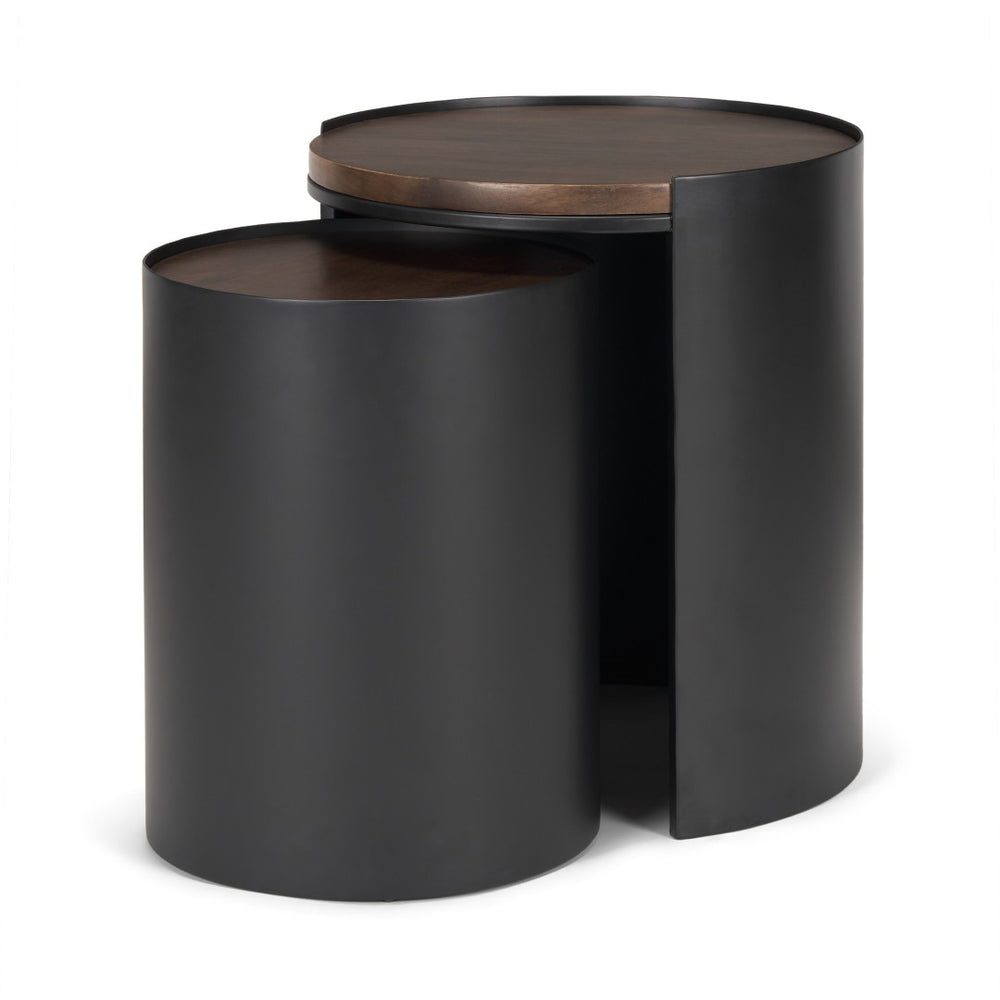 Mercana Varden Contemporary Nesting Accent Tables with Sculptural Design for Stylish Living Spaces 71054
