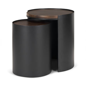 Mercana Varden Contemporary Nesting Accent Tables with Sculptural Design for Stylish Living Spaces 71054