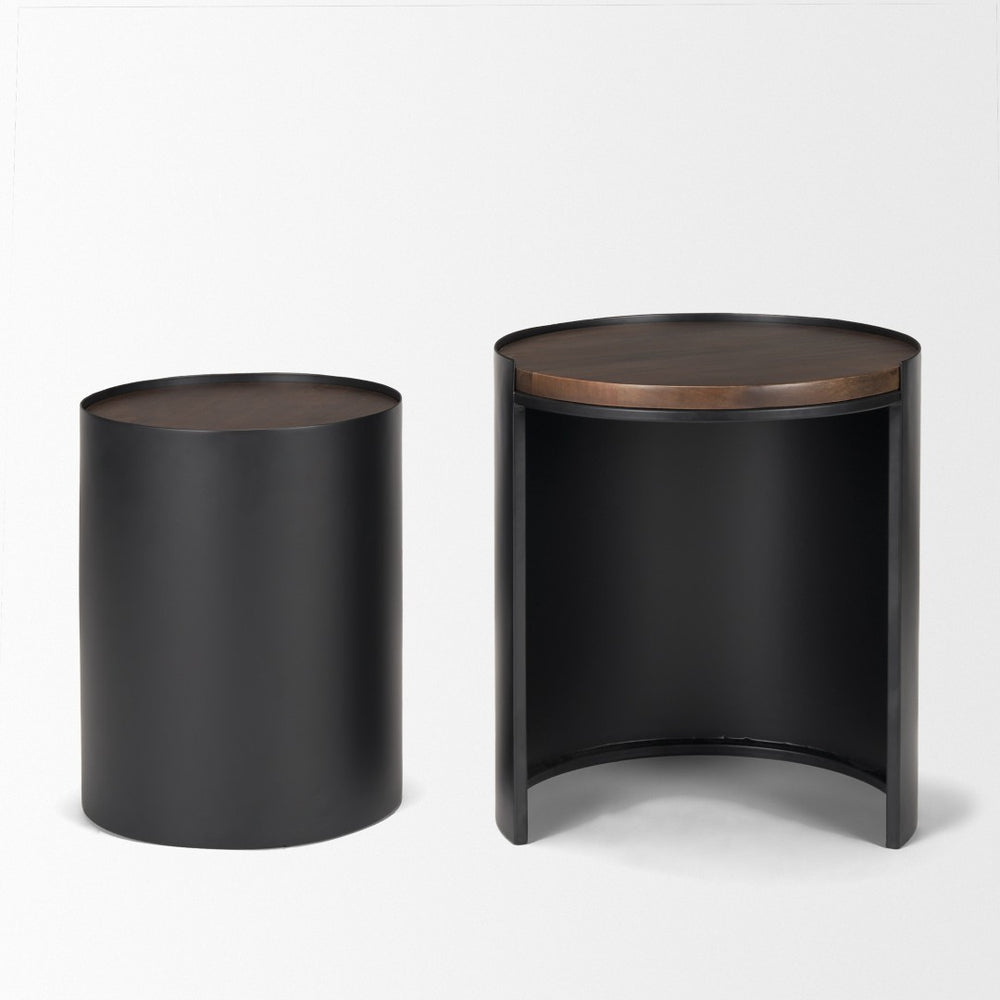 Mercana Varden Contemporary Nesting Accent Tables with Sculptural Design for Stylish Living Spaces 71054