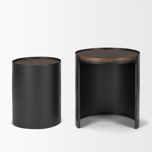 Mercana Varden Contemporary Nesting Accent Tables with Sculptural Design for Stylish Living Spaces 71054
