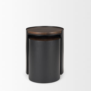 Mercana Varden Contemporary Nesting Accent Tables with Sculptural Design for Stylish Living Spaces 71054