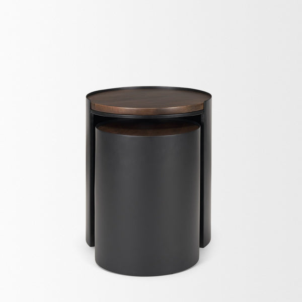 Mercana Varden Contemporary Nesting Accent Tables with Sculptural Design for Stylish Living Spaces 71054