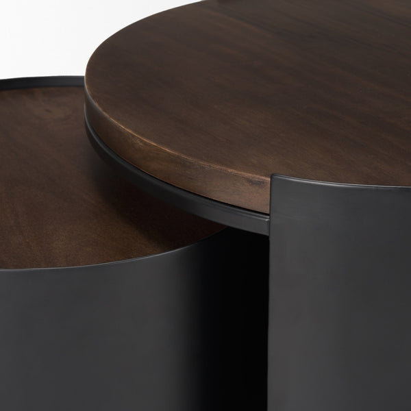Mercana Varden Contemporary Nesting Accent Tables with Sculptural Design for Stylish Living Spaces 71054