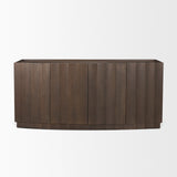 Mercana Swanson Dark Brown Wooden Scalloped Sideboard Dark Brown | Wood Solid Wood 71007