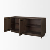 Mercana Swanson Dark Brown Wooden Scalloped Sideboard Dark Brown | Wood Solid Wood 71007