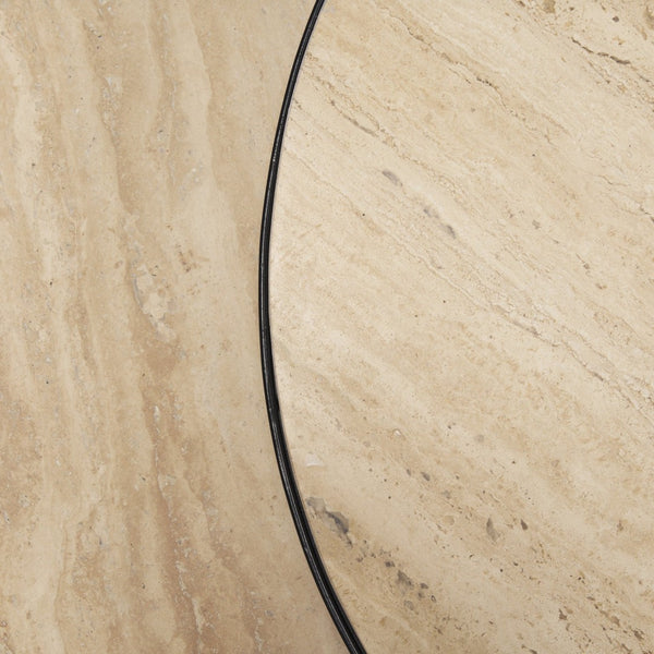 Mercana Wade Elegant Nesting Coffee Tables – Natural Stone & Sleek Metal Design for Modern Living Spaces 71042-AB