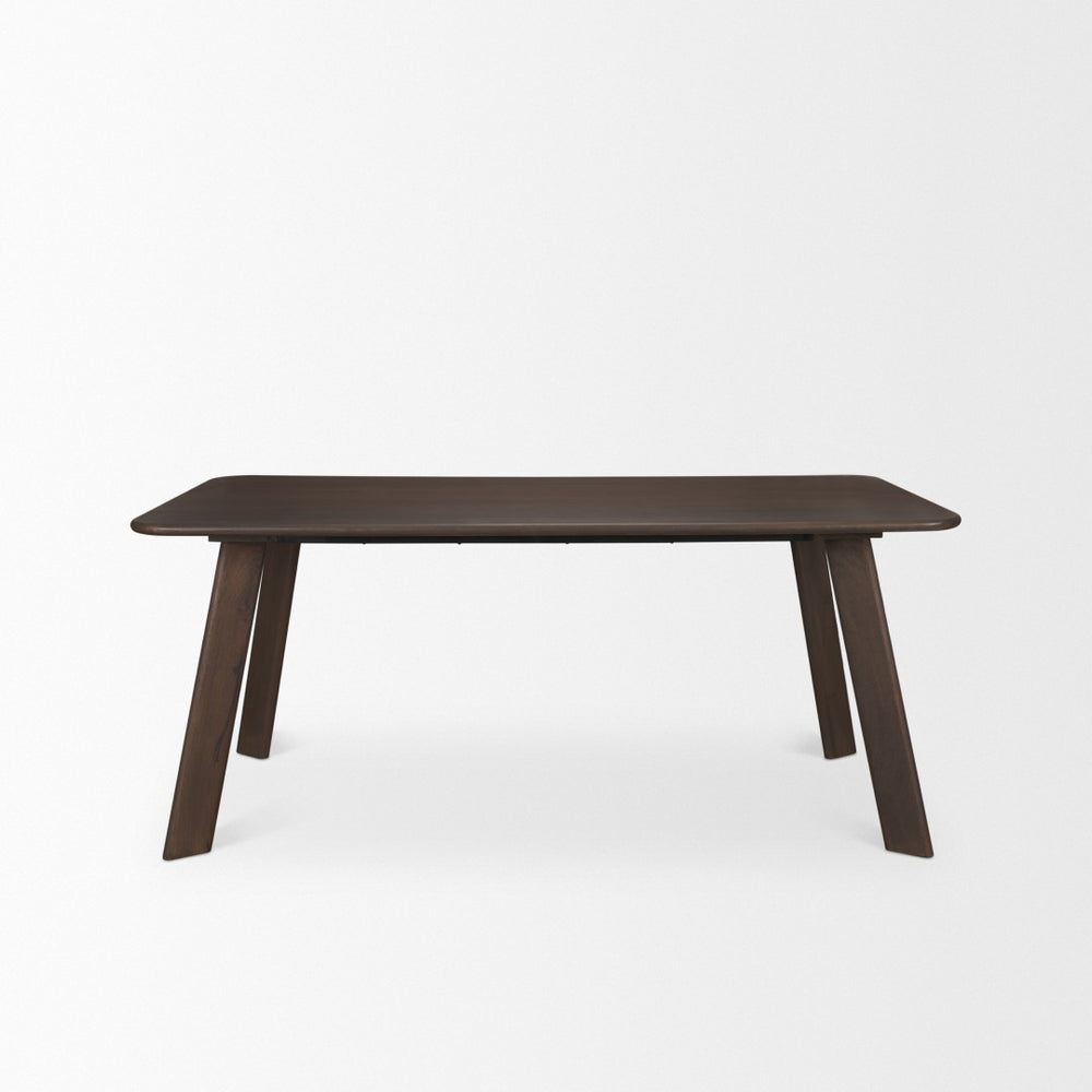 Mercana Welborn Modern Mango Wood Dining Table - Timeless Design for Family Gatherings and Stylish Spaces 72" Dk Brown Wood Top | Dk Brown Wood Legs 71057-AB