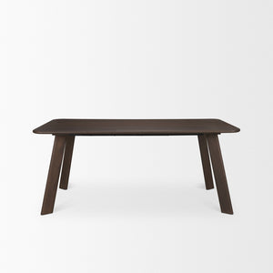 Mercana Welborn Modern Mango Wood Dining Table - Timeless Design for Family Gatherings and Stylish Spaces 72" Dk Brown Wood Top | Dk Brown Wood Legs 71057-AB