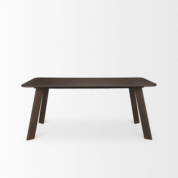 Mercana Welborn Modern Mango Wood Dining Table - Timeless Design for Family Gatherings and Stylish Spaces 72" Dk Brown Wood Top | Dk Brown Wood Legs 71057-AB