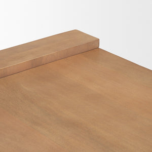 Mercana Wesson Coffee Table - Modern Solid Mango Wood Design for Contemporary and Rustic Living Spaces Light Brown Wood 71059