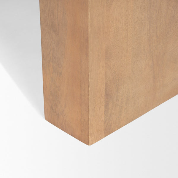 Mercana Wesson Coffee Table - Modern Solid Mango Wood Design for Contemporary and Rustic Living Spaces Light Brown Wood 71059