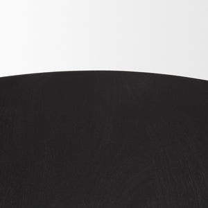 Mercana Soma Round Dining Table in Textured Black Mango Wood – Elegant Focal Point for Modern Spaces 48" Black Wood Top | Black Wood Legs 70883-AB