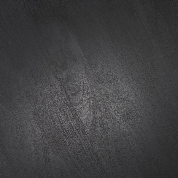 Mercana Soma Round Dining Table in Textured Black Mango Wood – Elegant Focal Point for Modern Spaces 48" Black Wood Top | Black Wood Legs 70883-AB