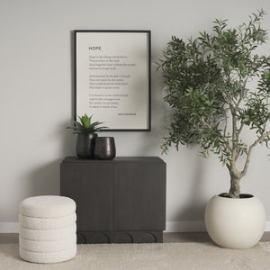 Mercana Wagner Accent Cabinet - Elegant Solid Wood Storage with Arched Design for Stylish Home Organization 71040