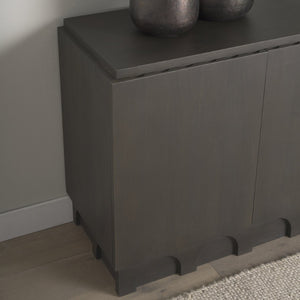 Mercana Wagner Accent Cabinet - Elegant Solid Wood Storage with Arched Design for Stylish Home Organization 71040