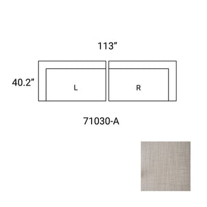Mercana Warner Contemporary Sofa Set - Elegant Design with Durable Wood Frame and Easy-Clean Upholstery Gray Performance Fabric | 2 Piece Sofa Set A 71030-A