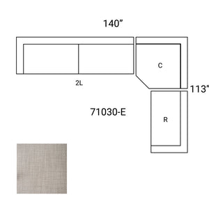 Mercana Warner Modern 3-Piece Sofa Set with Corner Piece for Stylish Comfort and Easy Maintenance in Any Space Gray Performance Fabric | 3 Piece Sectional Set C 71030-E