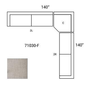 Mercana Warner Modern 3-Piece Sofa Set with Corner Piece – Luxurious Comfort, Durable Design & Stylish Appeal Gray Performance Fabric | 3 Piece Sectional Set D 71030-F