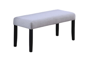English Elm Contemporary Upholstered Dining Bench Charcoal Fabric 41" x16" Plush Seat Tapered Wooden Legs B011P367210