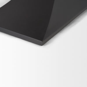 Mercana Maxton Dining Table – Industrial-Modern Solid Wood Top with Sturdy Dark Gunmetal Iron Base Delight 50449-AB