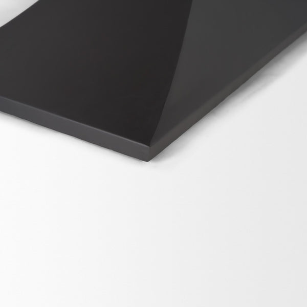 Mercana Maxton Dining Table – Industrial-Modern Solid Wood Top with Sturdy Dark Gunmetal Iron Base Delight 50449-AB