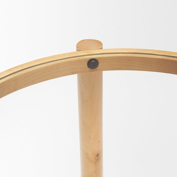 Mercana Weslyn Coastal-Inspired Round Side Table with Natural Textures for Living Room or Bedroom Decor 71044