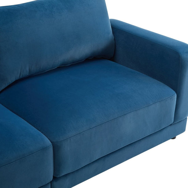 English Elm Package Three Seat Woven Fabric Sofa Scandinavian Minimalist White Living Room Blue N767P240702E