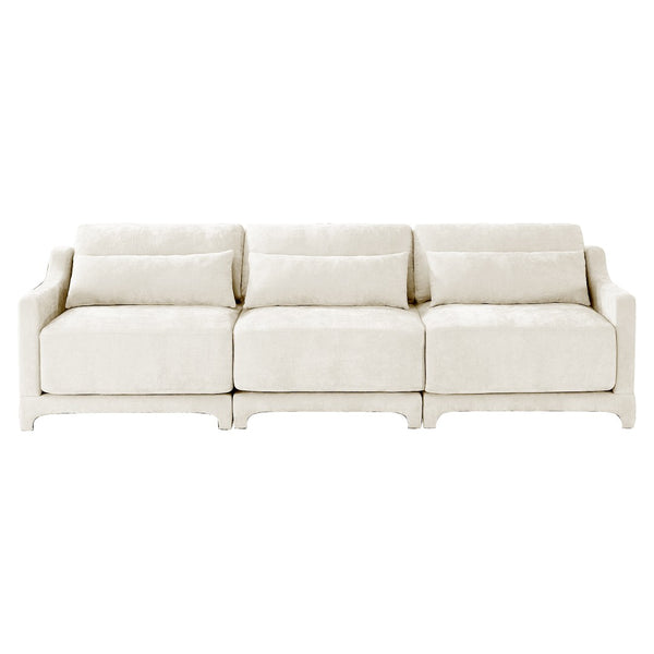 English Elm Three-Seater Sofa: Ergonomic Chenille Comfort, High-Resilience Sponge, Elegant Design For Any Room W714S01196-GIGA
