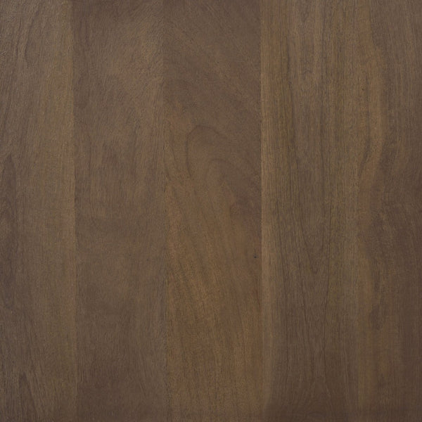 Mercana Baron 4-Door Open Shelving Unit in Solid Mango Wood with Industrial Flair for Modern Spaces Dark Brown | Antiqued Brass | 2 Doors 71118-AB