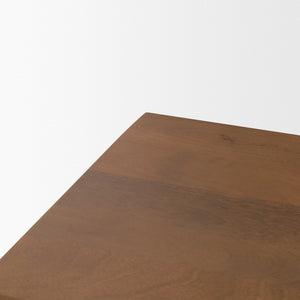 Mercana Jonan Elegant Sideboard with 2 Doors & 3 Drawers - Modern Mango Wood & Antiqued Brass Hardware Medium Brown | Wood 71113