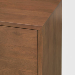 Mercana Jonan Elegant Sideboard with 2 Doors & 3 Drawers - Modern Mango Wood & Antiqued Brass Hardware Medium Brown | Wood 71113