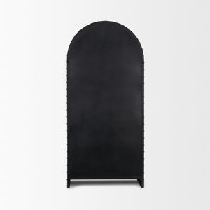 Mercana Gehry 72.3" H Industrial Display Cabinet with Glass Doors and Mango Wood Accents for Stylish Storage 67533