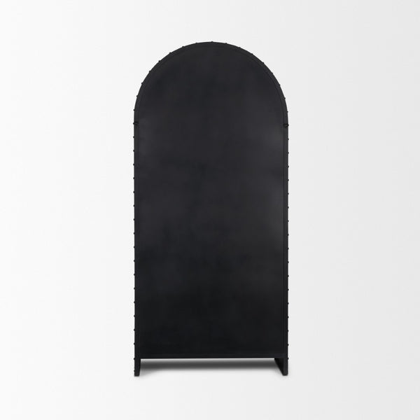 Mercana Gehry 72.3" H Industrial Display Cabinet with Glass Doors and Mango Wood Accents for Stylish Storage 67533