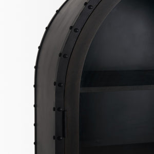 Mercana Gehry 72.3" H Industrial Display Cabinet with Glass Doors and Mango Wood Accents for Stylish Storage 67533