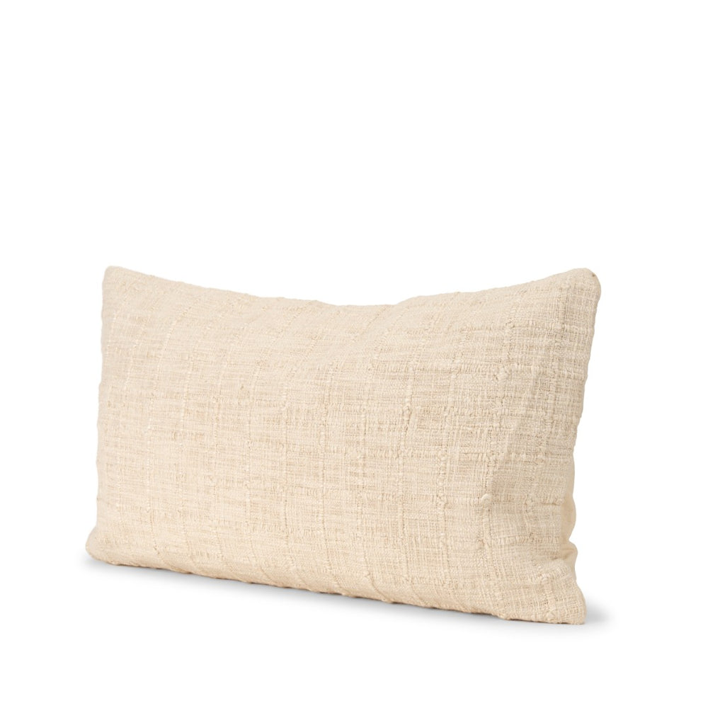 Mercana Jacory Textured Decorative Square Pillow Cover for Cozy Contemporary Home Décor and Style Cream | 14x26 71085