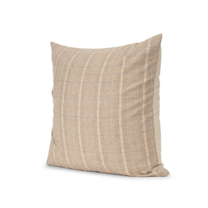 Mercana Jensen Decorative Cotton-Linen Pillow Cover in Soft Gray and Classic Plaid for Effortless Style 71098