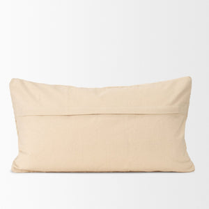 Mercana Jacory Textured Decorative Square Pillow Cover for Cozy Contemporary Home Décor and Style Cream | 14x26 71085